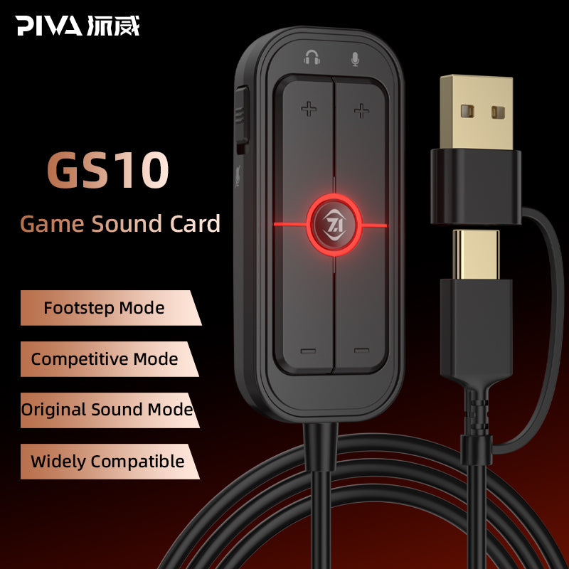 PIVA GS10 7.1 Virtual Sound Card Adapter Type-C