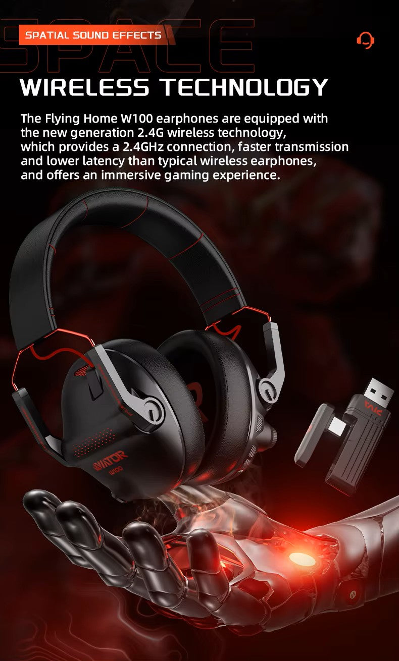 PIVA W100 Bluetooth Gaming Headphone (FR Like new)