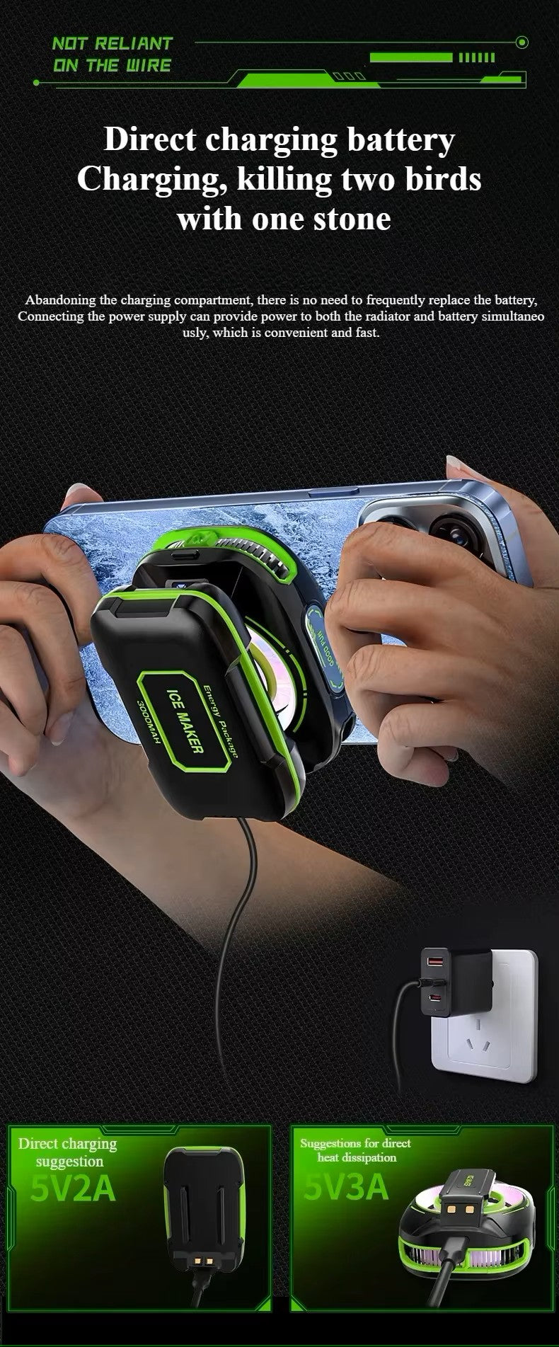 JS85 Rechargeable Phone Cooler