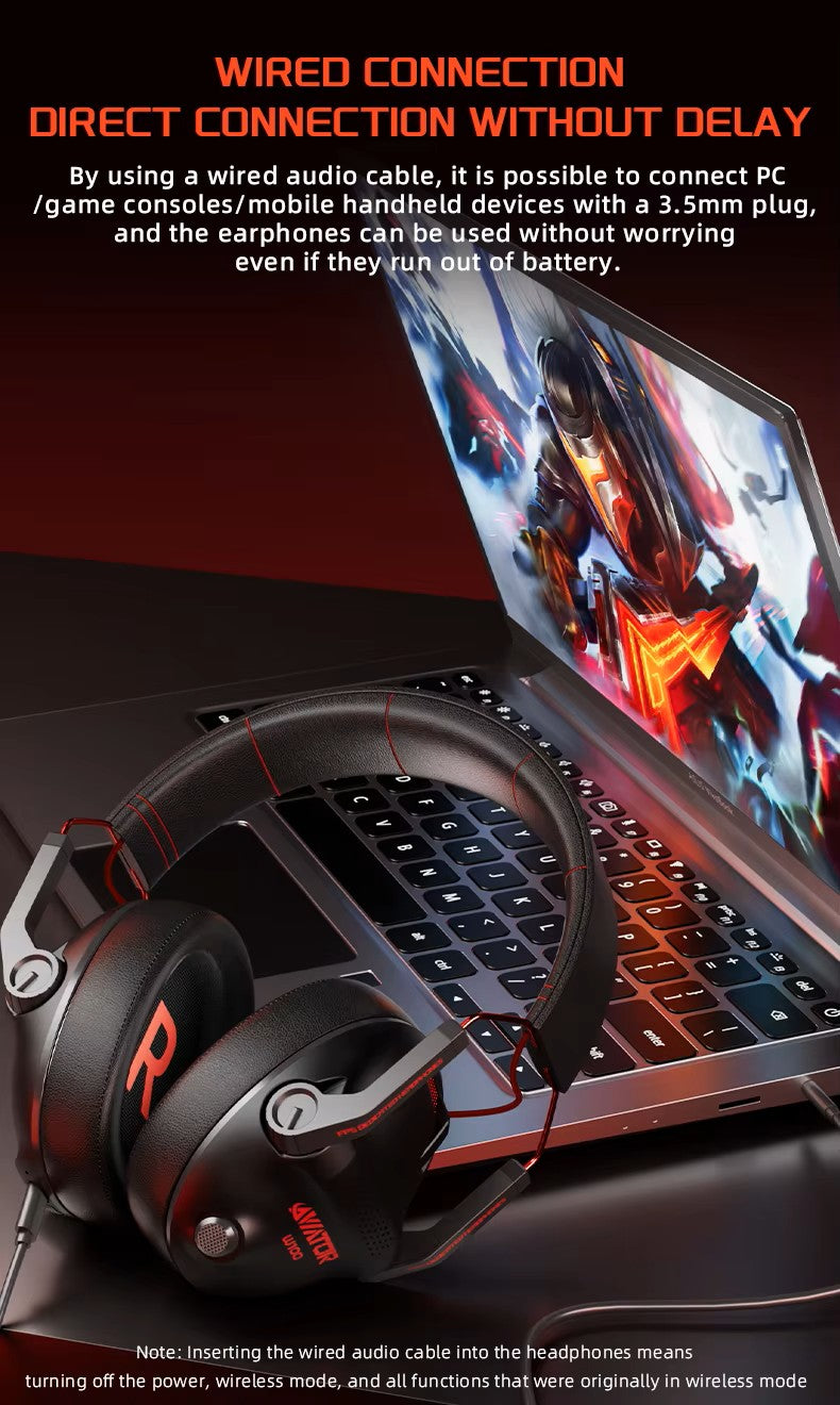PIVA W100 Bluetooth Gaming Headphone (FR Like new)